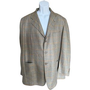 Mens Vintage Loro Piana Wool & Cashmere Button Jacket  Sport Coat Blazer 54R 54